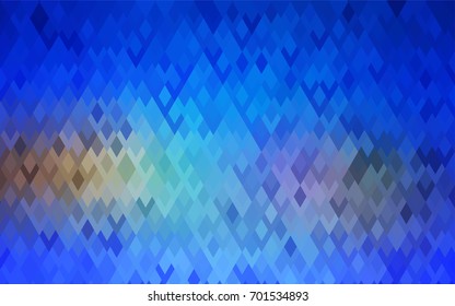 Light Blue, Yellow vector blurry rectangular background. Geometric background in square style with gradient. The pattern can be used for brand-new background.