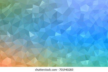 Light Blue, Yellow vector blurry triangle background design. Geometric background in Origami style with gradient. 