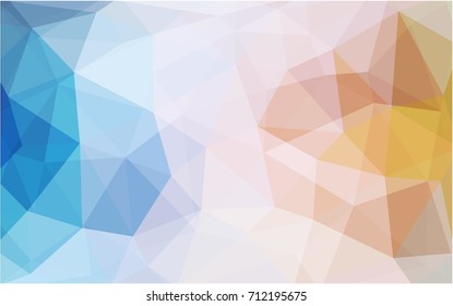 Light Blue, Yellow vector blurry triangle background design. Geometric background in Origami style with gradient. 