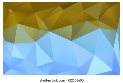 Light Blue, Yellow vector blurry triangle background design. Geometric background in Origami style with gradient. 