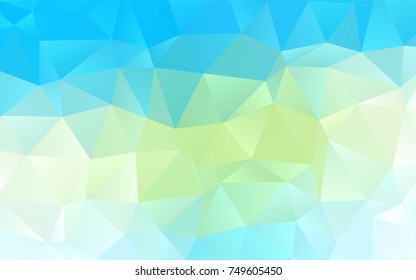 Light Blue, Yellow vector blurry triangle pattern. Glitter abstract illustration with an elegant design. The polygonal design can be used for your web site.