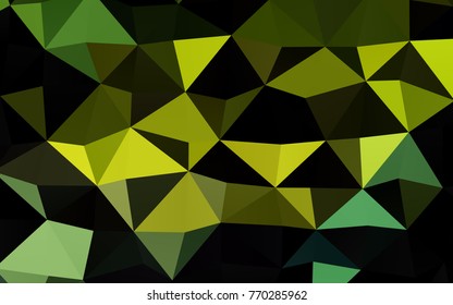 Light Blue, Yellow vector blurry triangle pattern. Creative geometric illustration in Origami style with gradient. A new texture for your design.