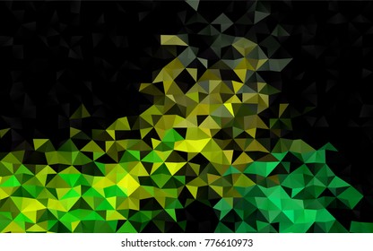 Light Blue, Yellow vector blurry triangle pattern. An elegant bright illustration with gradient. A completely new template for your business design.