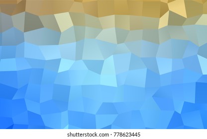 Light Blue, Yellow vector blurry rectangular background. Geometric background in square style with gradient. The pattern can be used for brand-new background.