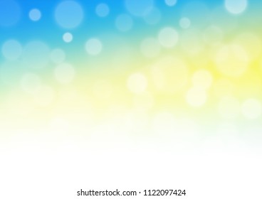Light Blue, Yellow vector bokeh pattern. Colorful illustration in abstract style with gradient. The background for your creative designs.