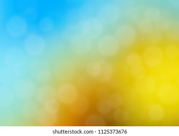 Light Blue, Yellow vector bokeh pattern. Colorful illustration in abstract style with gradient. Brand new style for your business design.