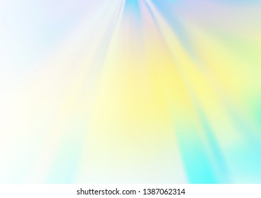 Light Blue, Yellow vector bokeh template. Creative illustration in halftone style with gradient. A completely new design for your business.