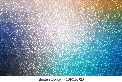 Light Blue, Yellow vector christmas polygon background. Low poly Illustration consisting of triangles with snowflakes. Texture background of New Year celebration.