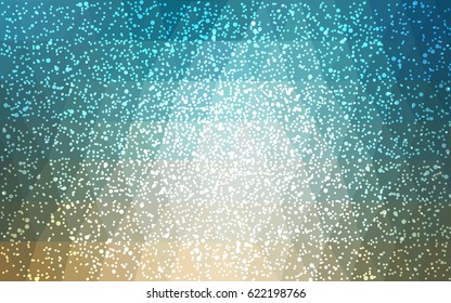 Light Blue, Yellow vector christmas polygon background. Low poly Illustration consisting of triangles with snowflakes. Texture background of New Year celebration.