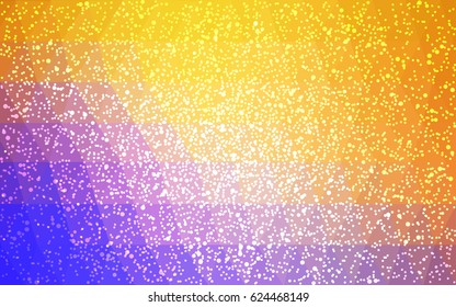 Light Blue, Yellow vector christmas polygon background. Low poly Illustration consisting of triangles with snowflakes. Texture background of New Year celebration.
