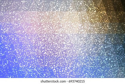 Light Blue, Yellow vector christmas polygon background. Low poly Illustration consisting of triangles with snowflakes. Texture background of New Year celebration.