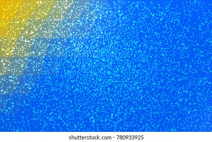 Light Blue, Yellow vector christmas polygon background. Low poly Illustration consisting of triangles with snowflakes. Texture background of New Year celebration.