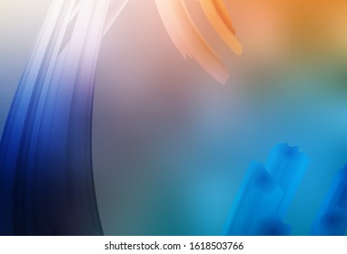 Light Blue, Yellow vector colorful blur backdrop. Shining colorful illustration in smart style. Blurred design for your web site.