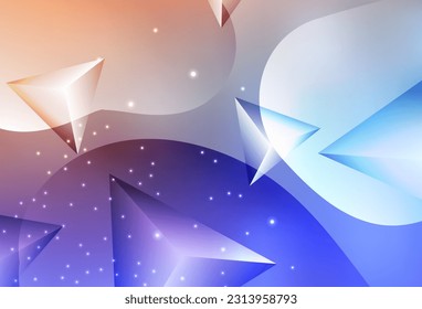 Light Blue, Yellow vector Colorful illustration with circles and lines in futuristic style. Abstract illustration with colored bubbles in nature style. Modern template for landing page.