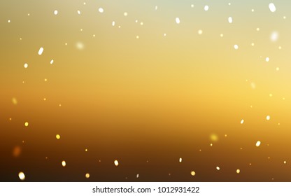 Light Blue, Yellow vector cover with beautiful snowflakes. Glitter abstract illustration with crystals of ice. The pattern can be used for new year leaflets.