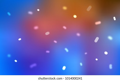 Light Blue, Yellow vector cover with beautiful snowflakes. Blurred decorative design in xmas style with snow. The pattern can be used for new year ad, booklets.