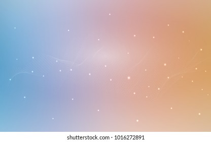 Light Blue, Yellow vector cover with spots. Abstract illustration with colored bubbles in nature style. Pattern can be used as texture of water, rain drops.