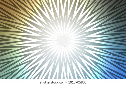 Light Blue, Yellow vector cover with stright stripes. Blurred decorative design in simple style with lines. Pattern for your busines websites.