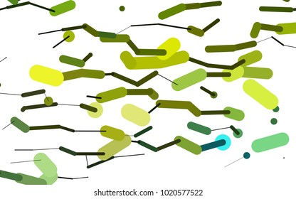 Light Blue, Yellow vector cover with rounded stripes. Glitter abstract illustration with colored sticks. Smart design for your business advert.