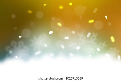 Light Blue, Yellow vector cover with beautiful snowflakes. Modern geometrical abstract illustration with crystals of ice. The pattern can be used for new year leaflets.