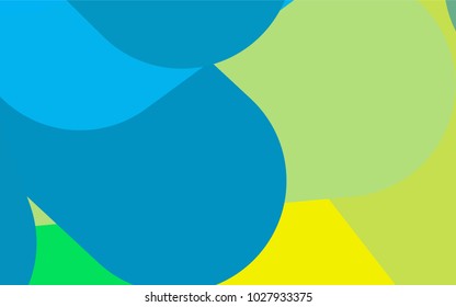 Light Blue, Yellow vector cover with rounded stripes. Decorative shining illustration with lines on abstract template. Best design for your ad, poster, banner.
