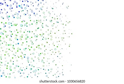 Light Blue, Yellow vector  cover with spots. Beautiful colored illustration with blurred circles in nature style. Pattern can be used as texture of water, rain drops.