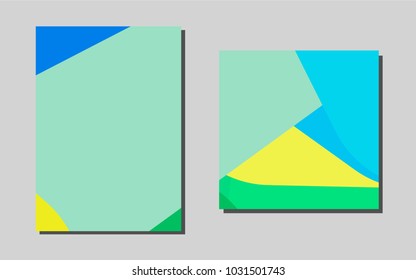 Light Blue, Yellow vector cover for Envelopes. Abstract booklet on colored background with gradient. Pattern can be used as a template for calendars.