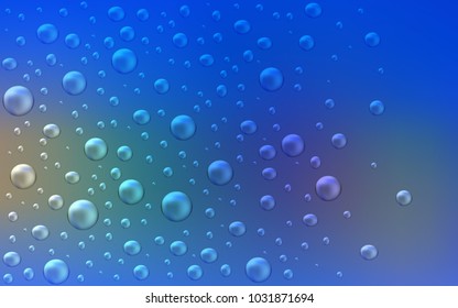 Light Blue, Yellow vector cover with spots. Modern abstract illustration with colorful water drops. Completely new template for your brand book.