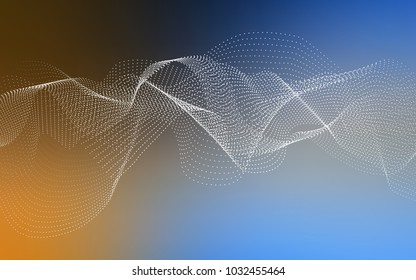 Light Blue, Yellow vector cover with spots. Blurred decorative design in abstract style with bubbles. Completely new template for your brand book.