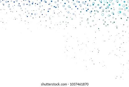 Light Blue, Yellow vector  cover with spots. Abstract illustration with colored bubbles in nature style. Completely new template for your brand book.