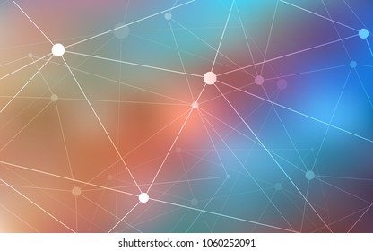 Light Blue, Yellow vector cover with spots, lines. Decorative design in abstract style with triangle structure. Pattern can be used as texture of wallpapers.