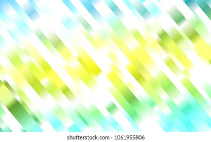 Light Blue, Yellow vector cover with long lines. Modern geometrical abstract illustration with staves. The pattern can be used for websites.