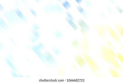 Light Blue, Yellow vector cover with long lines. Blurred decorative design in simple style with lines. The template can be used as a background.