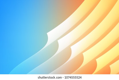 Light Blue, Yellow vector cover with stright stripes. Blurred decorative design in simple style with lines. Smart design for your business advert.