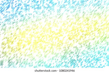 Light Blue, Yellow vector cover with long lines. Modern geometrical abstract illustration with staves. The pattern can be used for websites.