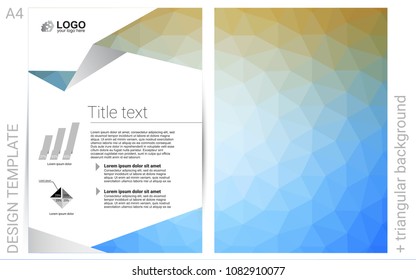 Light Blue, Yellow vector  cover for Envelopes. Glitter abstract design concept with text box. Completely new template for your brand book.