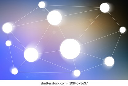 Light Blue, Yellow vector cover with spots, lines. Colorful illustration with circles and lines in futuristic style. Pattern can be used for beautiful websites.
