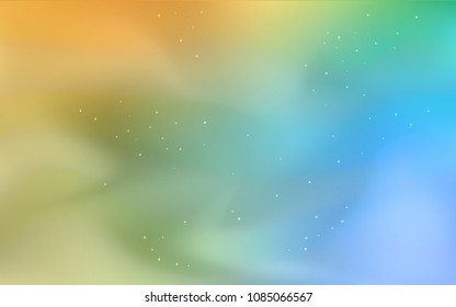 Light Blue, Yellow vector cover with astronomical stars. Blurred decorative design in simple style with galaxy stars. Pattern for astronomy websites.
