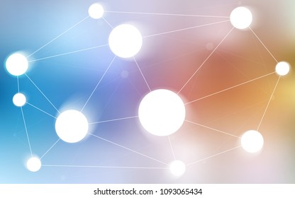 Light Blue, Yellow vector cover with spots, lines. Abstract illustration with colorful discs and triangles. New design for ad, poster, banner of your website.