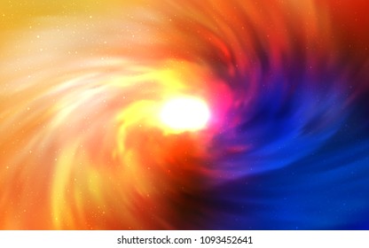 Light Blue, Yellow vector cover with astronomical stars. Shining colored illustration with bright astronomical stars. Pattern for futuristic ad, booklets.