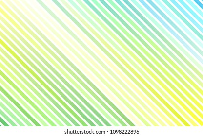 Light Blue, Yellow vector cover with long lines. Blurred decorative design in simple style with lines. The pattern can be used as ads, poster, banner for commercial.