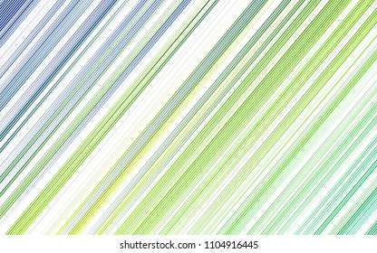 Light Blue, Yellow vector cover with long lines. Modern geometrical abstract illustration with staves. The pattern can be used as ads, poster, banner for commercial.