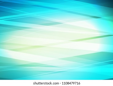 Light Blue, Yellow vector cover with long lines. Decorative shining illustration with lines on abstract template. The pattern can be used for websites.