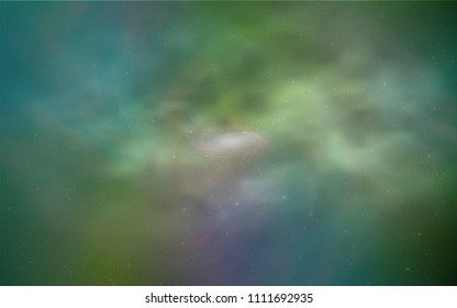 Light Blue, Yellow vector cover with astronomical stars. Space stars on blurred abstract background with gradient. Best design for your ad, poster, banner.