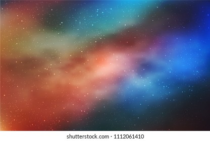 Light Blue, Yellow vector cover with astronomical stars. Modern abstract illustration with Big Dipper stars. Pattern for astronomy websites.