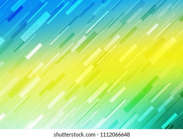Light Blue, Yellow vector cover with long lines. Blurred decorative design in simple style with lines. The pattern can be used as ads, poster, banner for commercial.