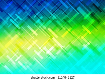 Light Blue, Yellow vector cover with long lines. Blurred decorative design in simple style with lines. The pattern can be used for busines ad, booklets, leaflets