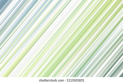 Light Blue, Yellow vector cover with long lines. Blurred decorative design in simple style with lines. Best design for your ad, poster, banner.