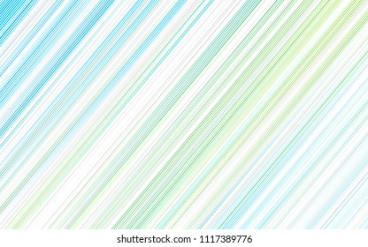 Light Blue, Yellow vector cover with long lines. Modern geometrical abstract illustration with staves. Best design for your ad, poster, banner.