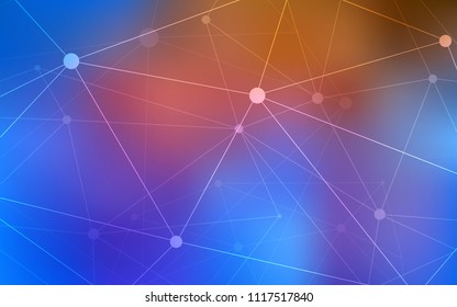 Light Blue, Yellow vector cover with spots, lines. Illustration with set of colorful abstract circles and lines. Pattern can be used as texture of wallpapers.